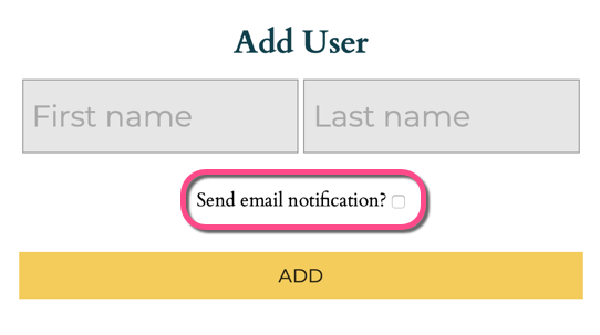 Add User Popup